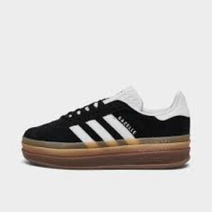 Adidas Black and White Sneakers with Gum Sole